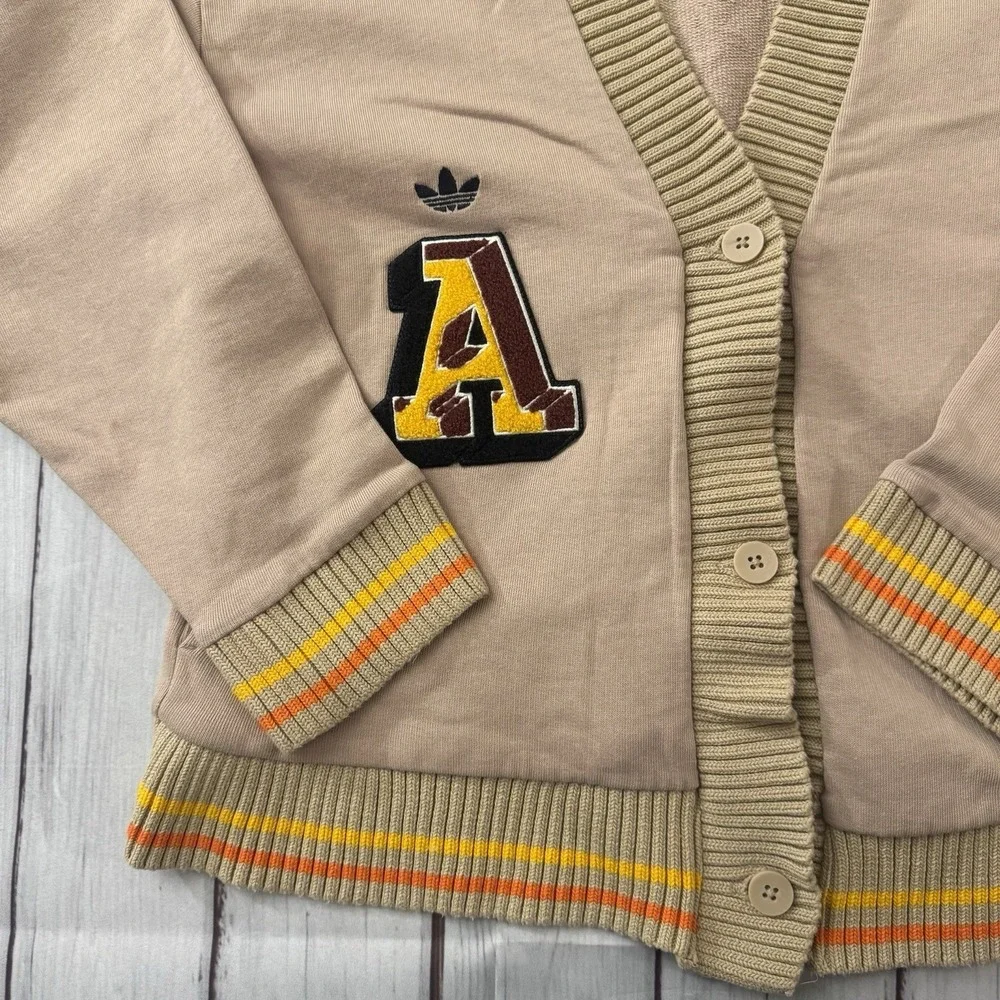 Adidas Originals Class of 72  Size XS Chenille Cardigan Mineral Women's - Picture 3 of 9